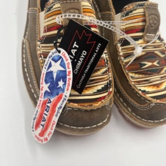 NEW Ariat Cruisers Brown Bomber Chimayo Leather Women’s Slip On Shoes Size 6.5 - Picture 2 of 13